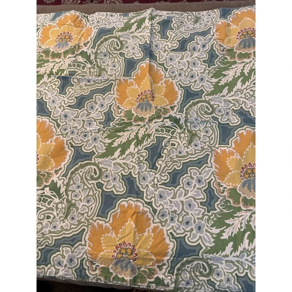 Set Of 2 Pottery Barn Floral Print Pillow Shams Standard Size 24
